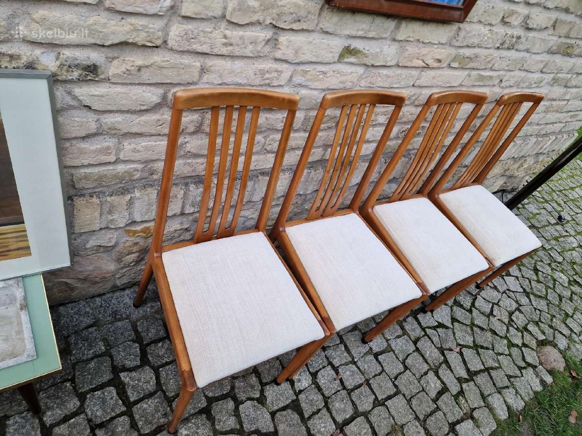 Vintažinės mid century bukmedžio kėdės - nuotraukos Nr. 19