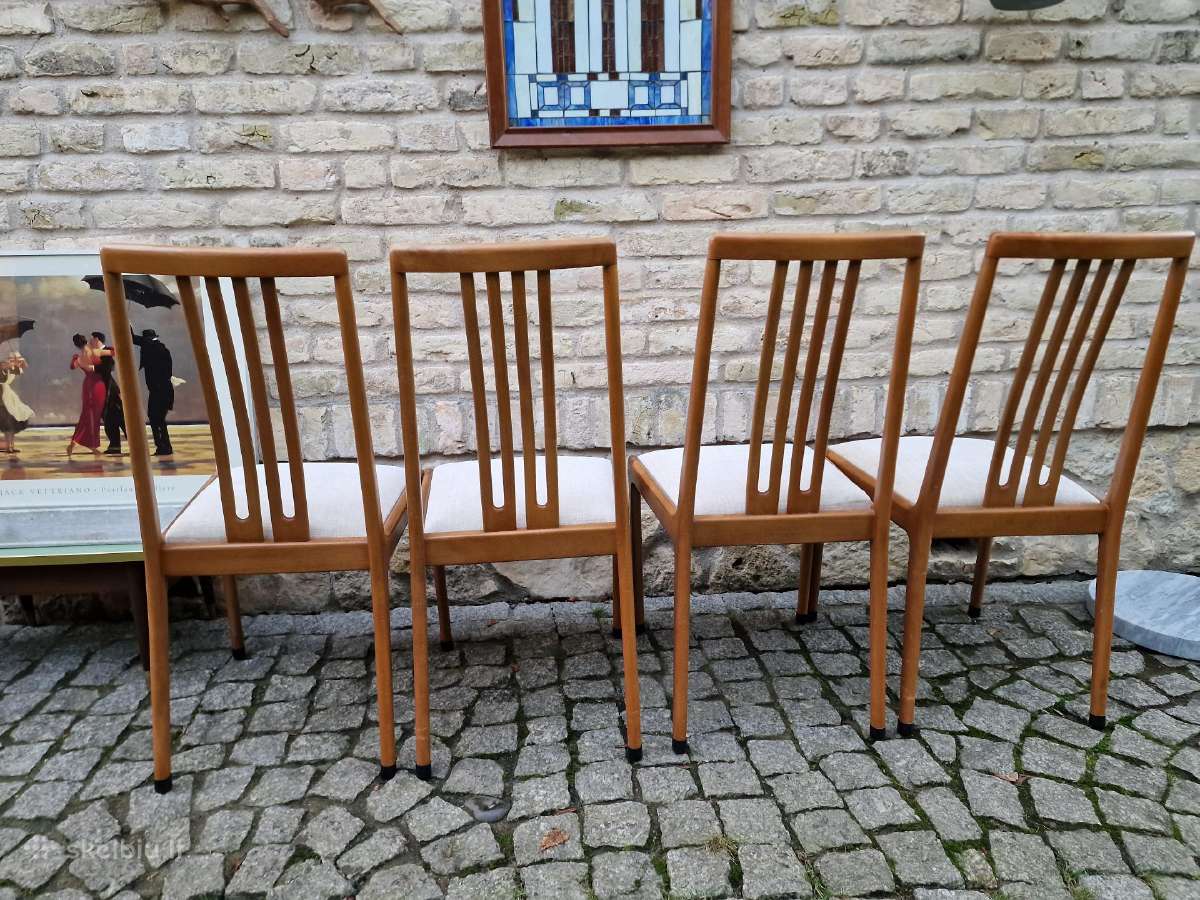 Vintažinės mid century bukmedžio kėdės - nuotraukos Nr. 24