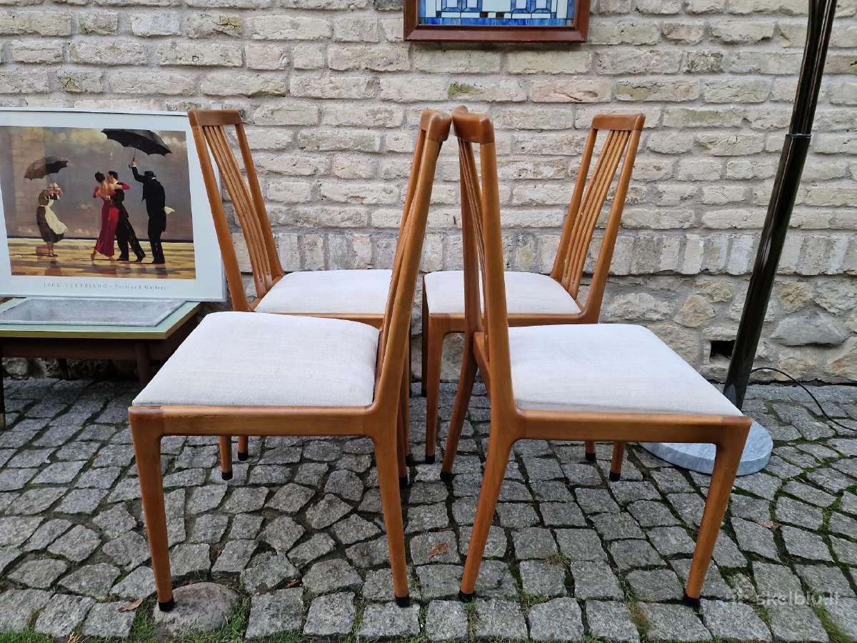 Vintažinės mid century bukmedžio kėdės - nuotraukos Nr. 30
