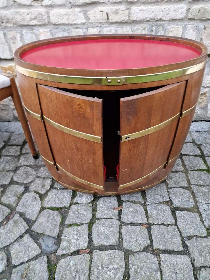 Vintažinis mid century ąžuolinis staliukas/baras - nuotraukos Nr. 6