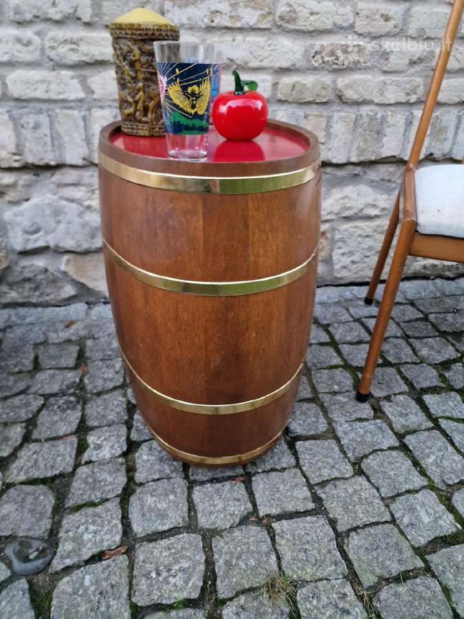 Vintažinis mid century ąžuolinis staliukas/baras - nuotraukos Nr. 23
