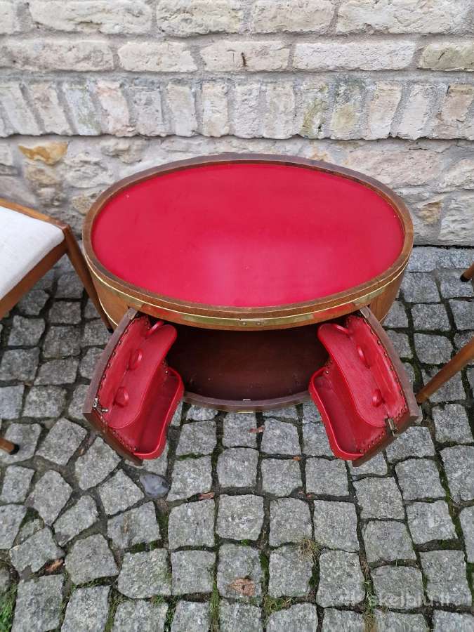 Vintažinis mid century ąžuolinis staliukas/baras - nuotraukos Nr. 24