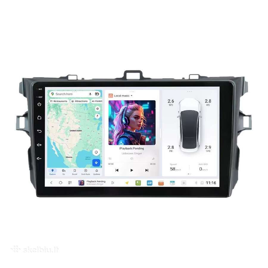 Toyota Corolla 2000-2013 android multimedija