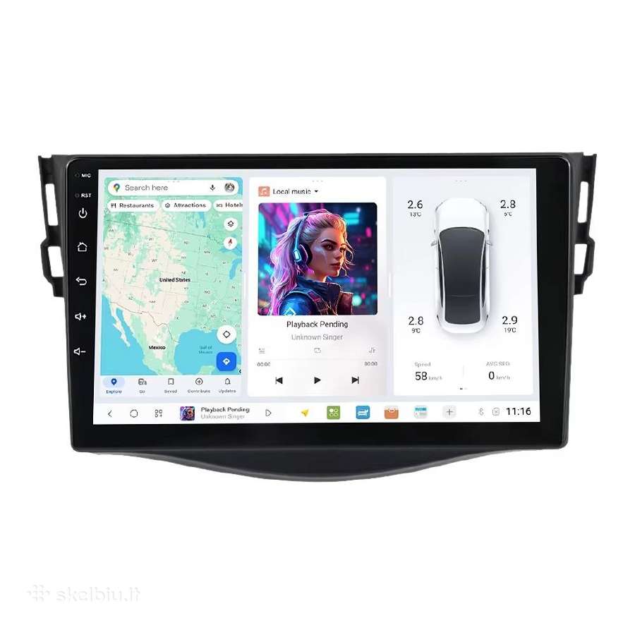 Toyota Rav4 2005 - 2011 android multimedija