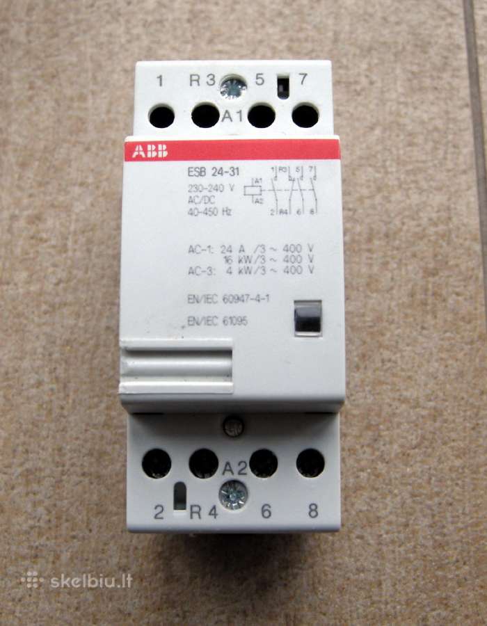 Abb instaliacijos kontaktorius Esb24-31-230ac/dc