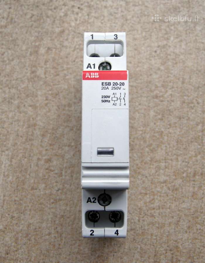Kontaktorius 2p 20a 2no 230v Ac/dc Esb20-20n-06