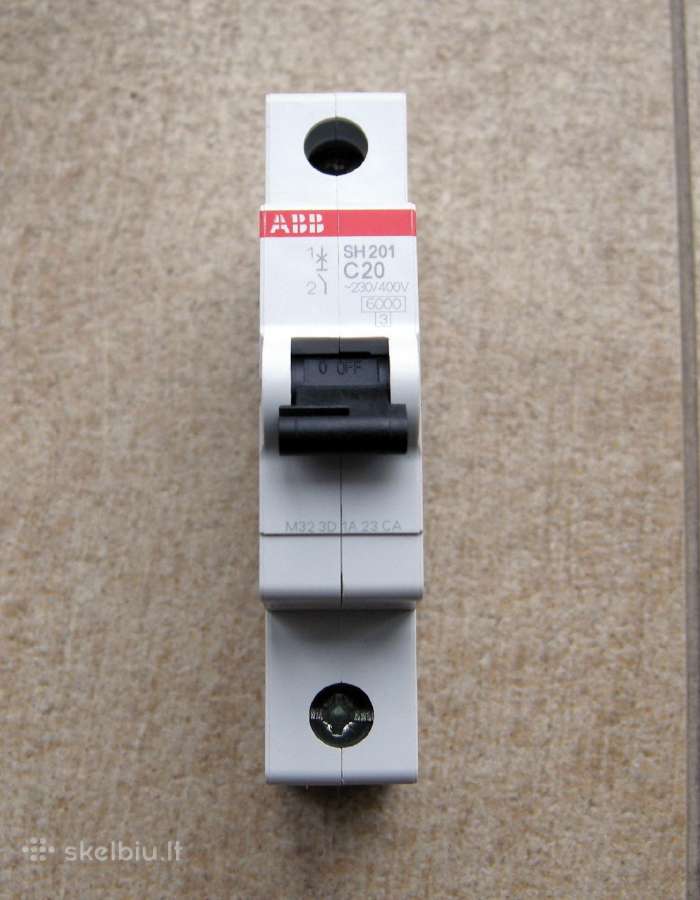 Automatinis išjungiklis Abb C 20a 6ka 1p