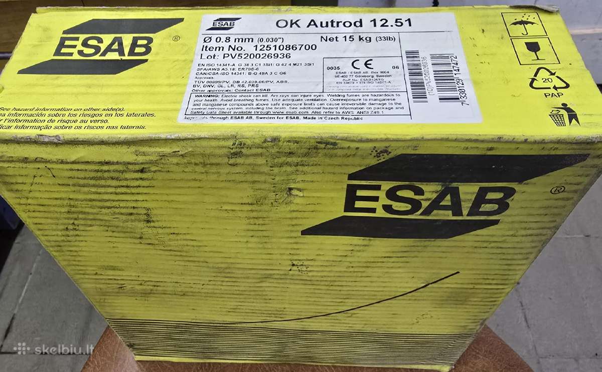 Esab Ok Autrod 12.51 suvirinimo viela. - nuotraukos Nr. 4