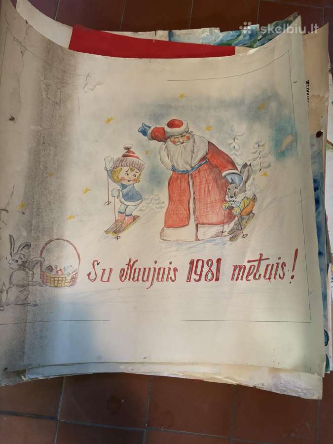 Parduodami Naujametiniai tarybiniai plakatai
