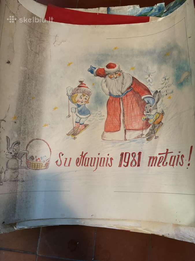 Parduodami Naujametiniai tarybiniai plakatai - nuotraukos Nr. 2