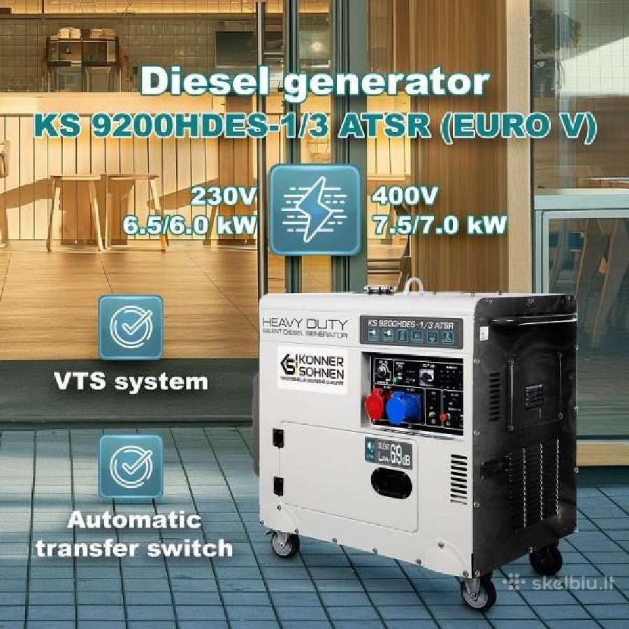 Dyzelinis generatorius Ks 9200hdes-1/3 Atsr Silent - nuotraukos Nr. 3