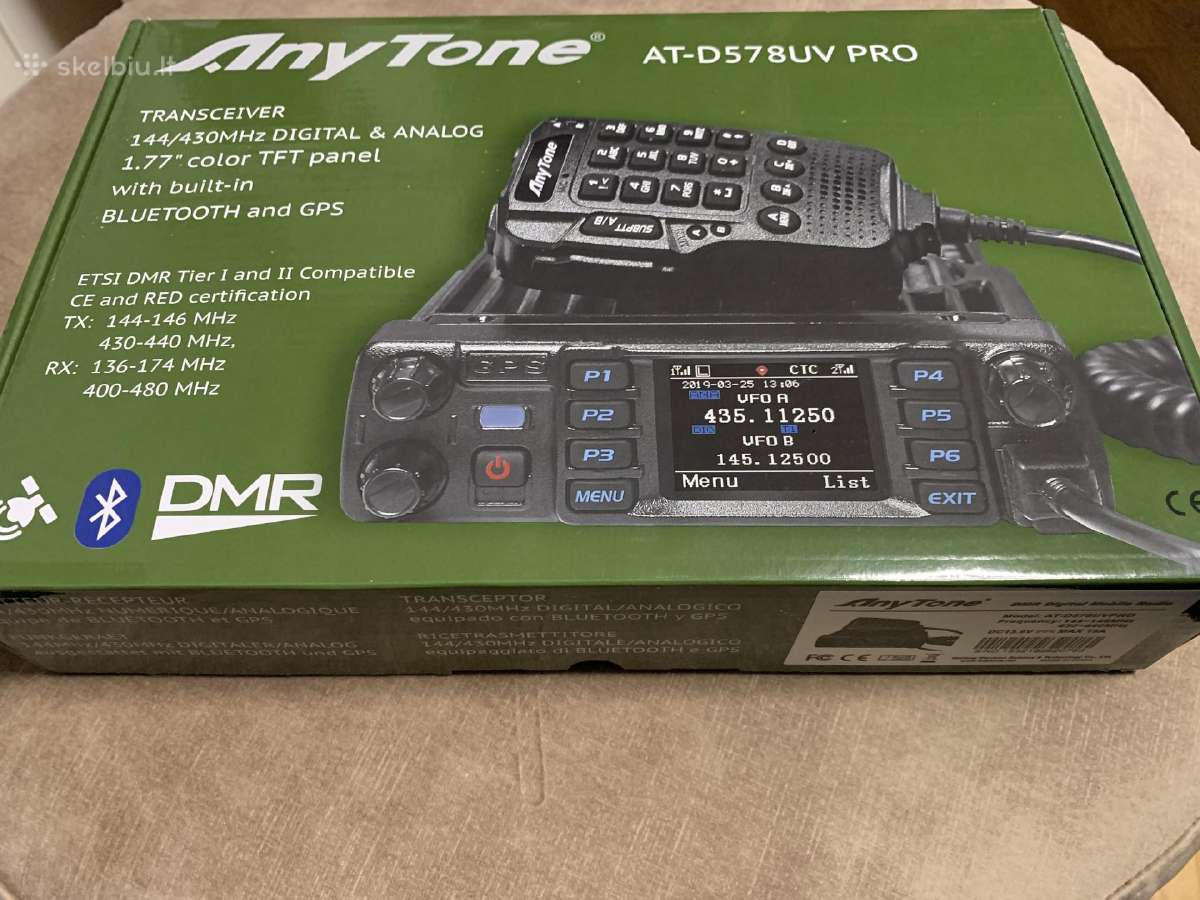 Anytone At-d578uv Pro mobili radio stotelė
