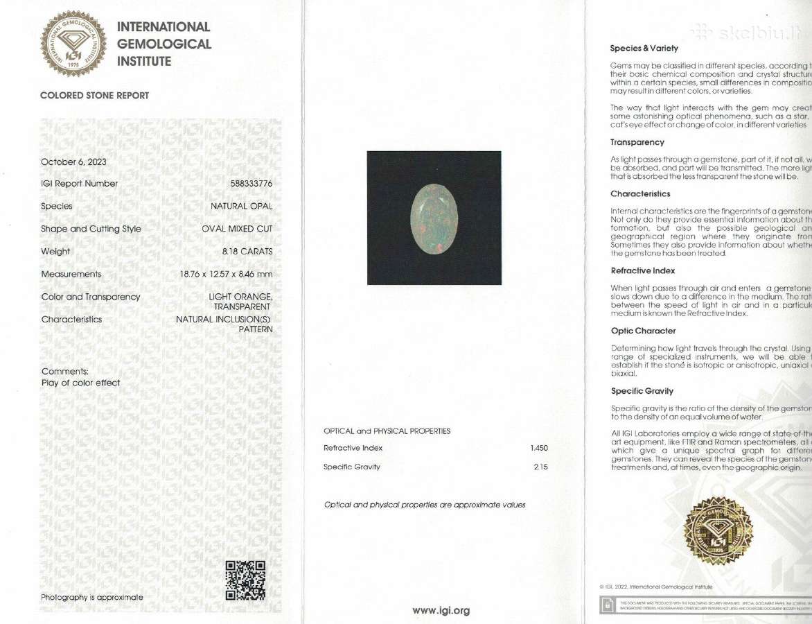 Opalai juvelyriniam dirbiniui, investicijai - nuotraukos Nr. 13