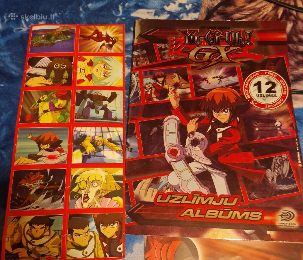 „yu-gi-oh! GX“ lipdukų albumas (Uzlīmju albūms).