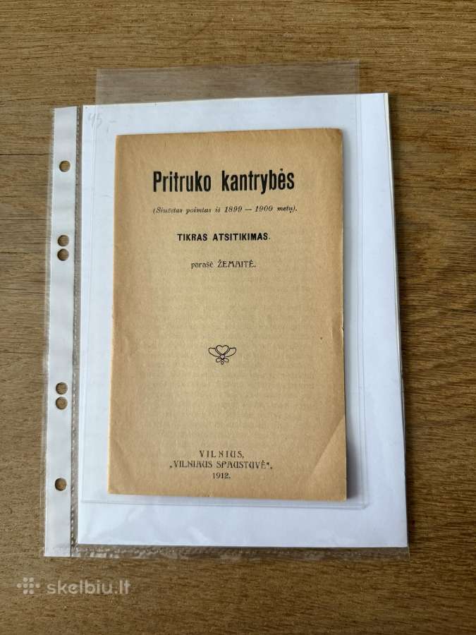 Žemaitė. Pritrūko kantrybės. 1912m.