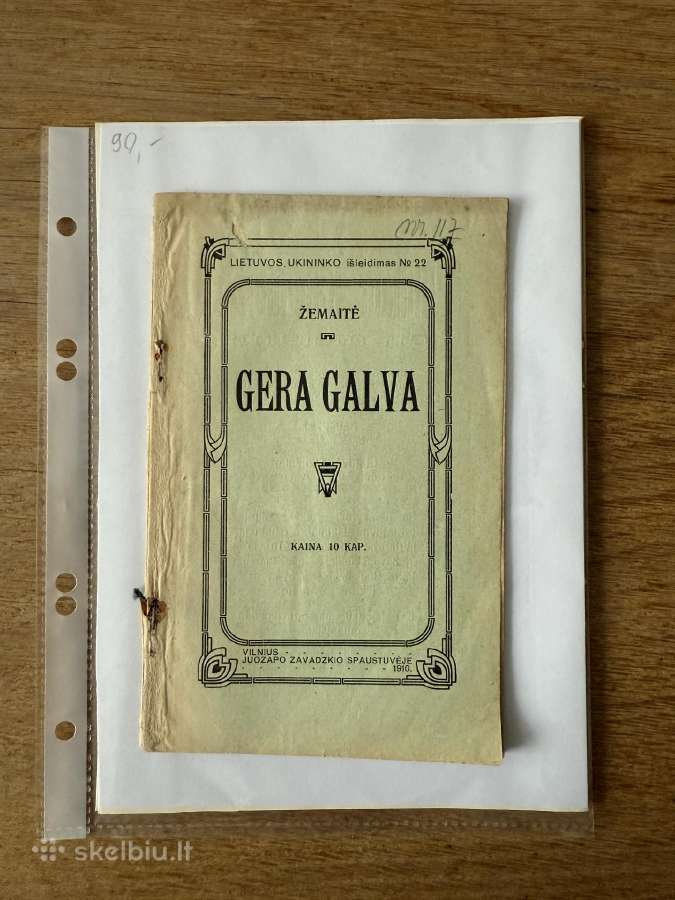 Žemaitė. Gera galva. 1910 m.
