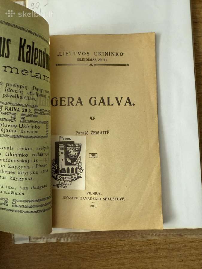 Žemaitė. Gera galva. 1910 m. - nuotraukos Nr. 2