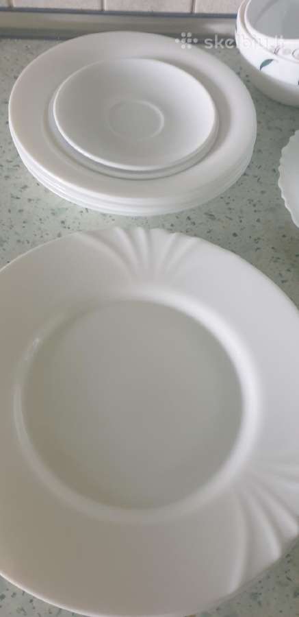 Baltos lekstes 25cm, 19cm,15cm ivairios. - nuotraukos Nr. 2