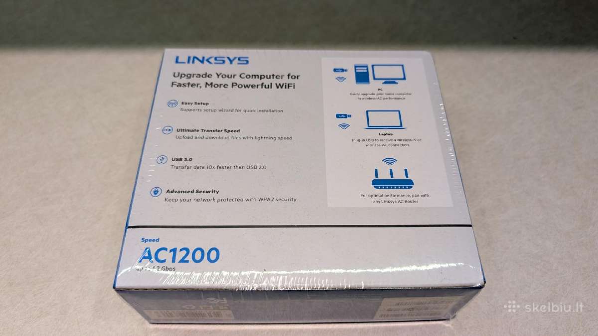 Linksys Ac1200 WiFi 5 Usb adapter - nuotraukos Nr. 3