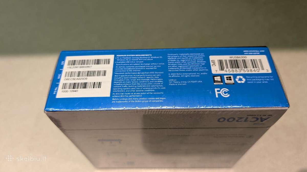 Linksys Ac1200 WiFi 5 Usb adapter - nuotraukos Nr. 4
