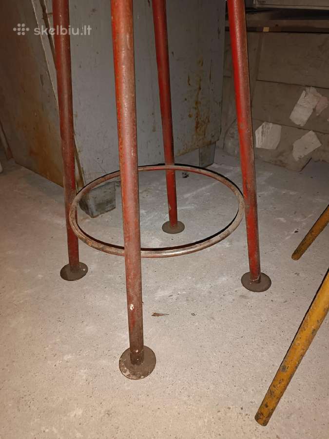 3 vnt. industrinio stiliaus kėdės/staliukai - nuotraukos Nr. 6