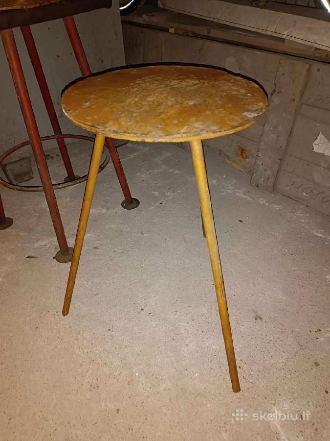 3 vnt. industrinio stiliaus kėdės/staliukai - nuotraukos Nr. 17