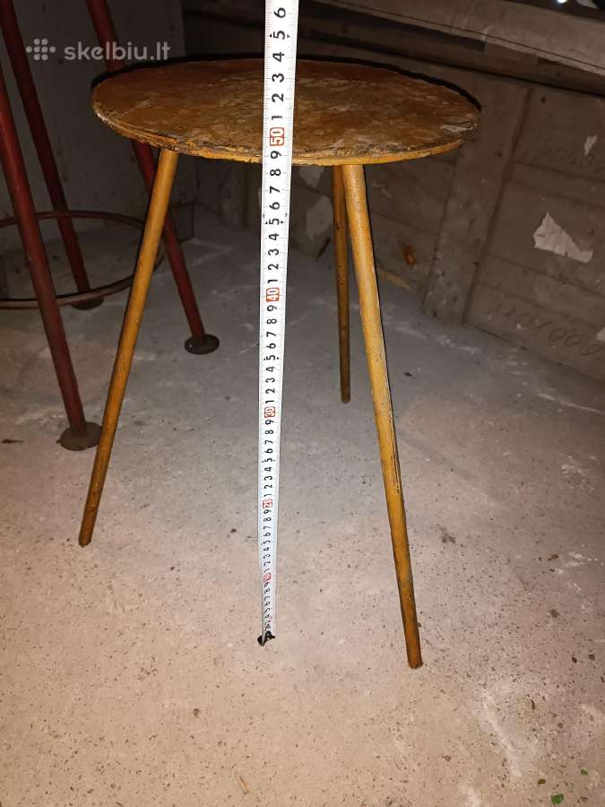 3 vnt. industrinio stiliaus kėdės/staliukai - nuotraukos Nr. 18