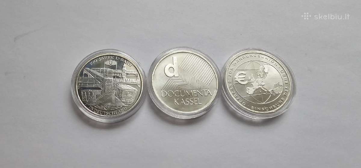 2002 10 euru Vokietija Unc 3vnt