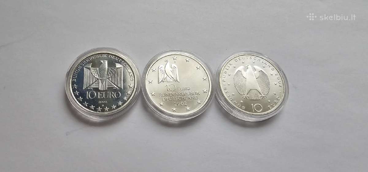 2002 10 euru Vokietija Unc 3vnt - nuotraukos Nr. 2
