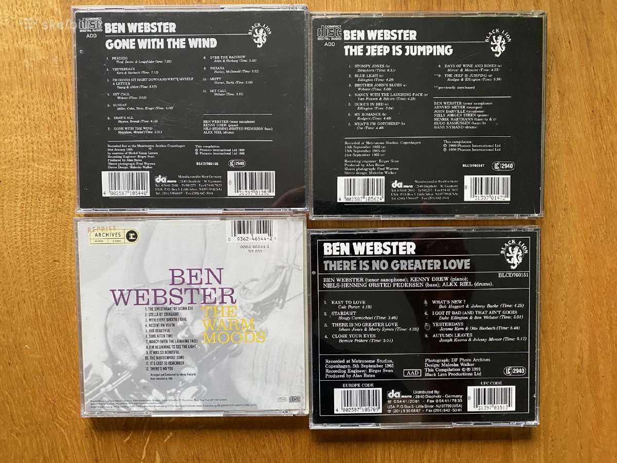 Originalūs Ben Webster kompaktiniai diskai - nuotraukos Nr. 2