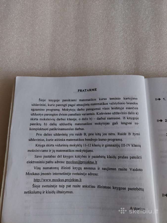 Matematikos kurso teminio kartojimo užduotys - nuotraukos Nr. 3