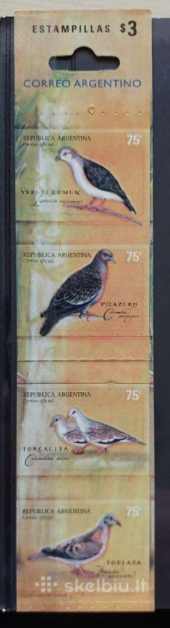 Argentina 2000 paukščiai , švarūs,bukletas, Michel