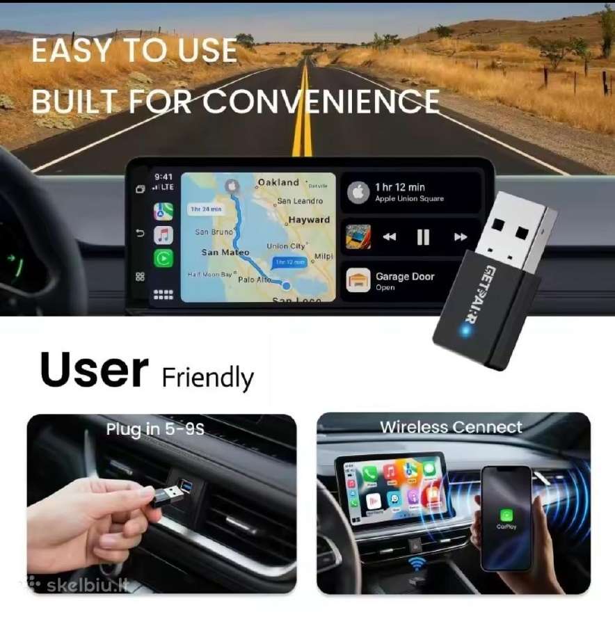 Getpair Android Auto/carplay adapteriai
