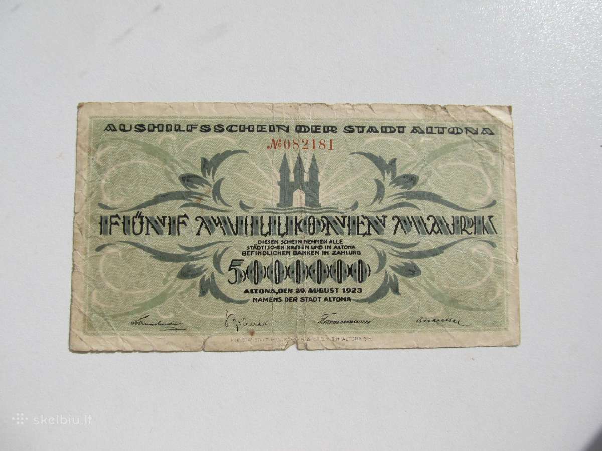 5 milijonai markiu , Altona Vokietija , 1923 - nuotraukos Nr. 2