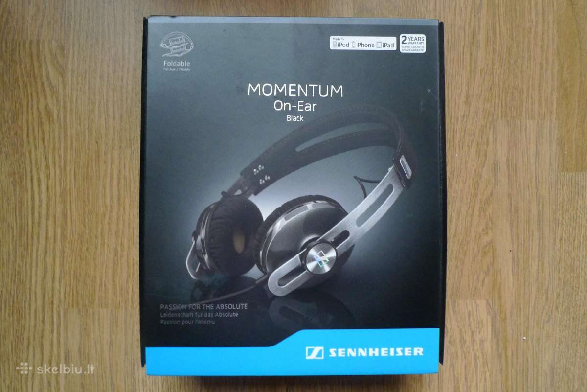 Sennheiser Momentum On-ear. Pilnas komplektas