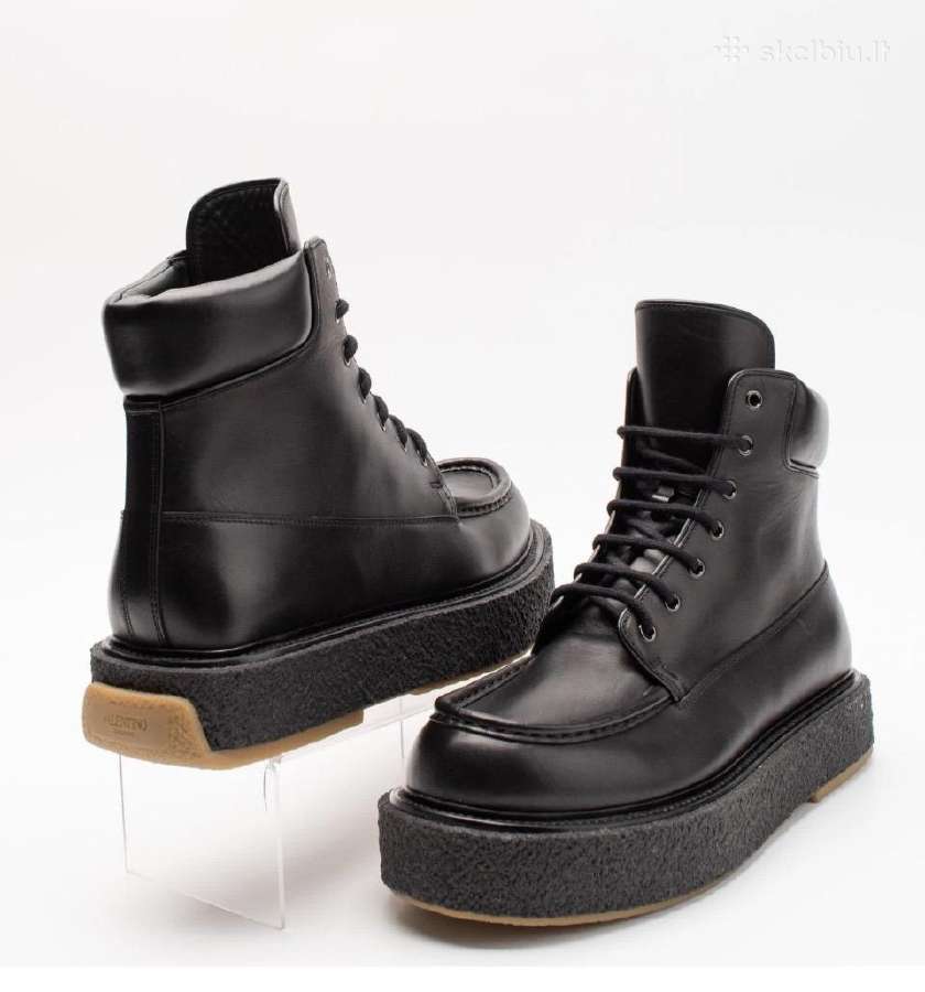 Valentino Leather Ankle Boots Us