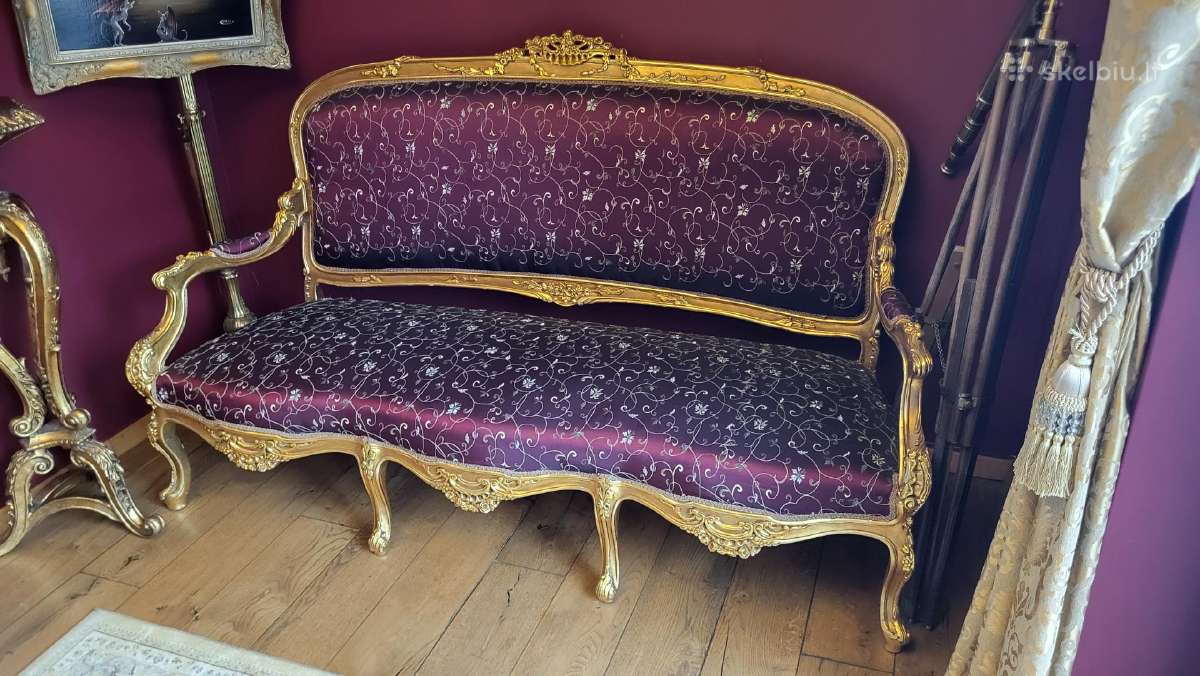 Puošni barokinio stiliaus sofa - nuotraukos Nr. 4