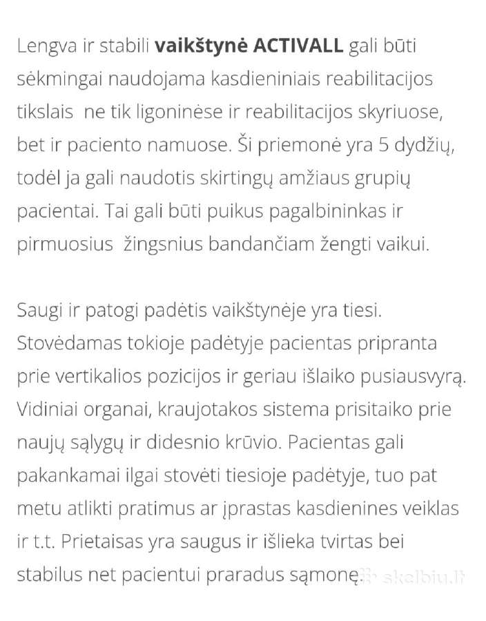 Vaikštynė Activall neįgaliesiems, reabilitacijai. - nuotraukos Nr. 3