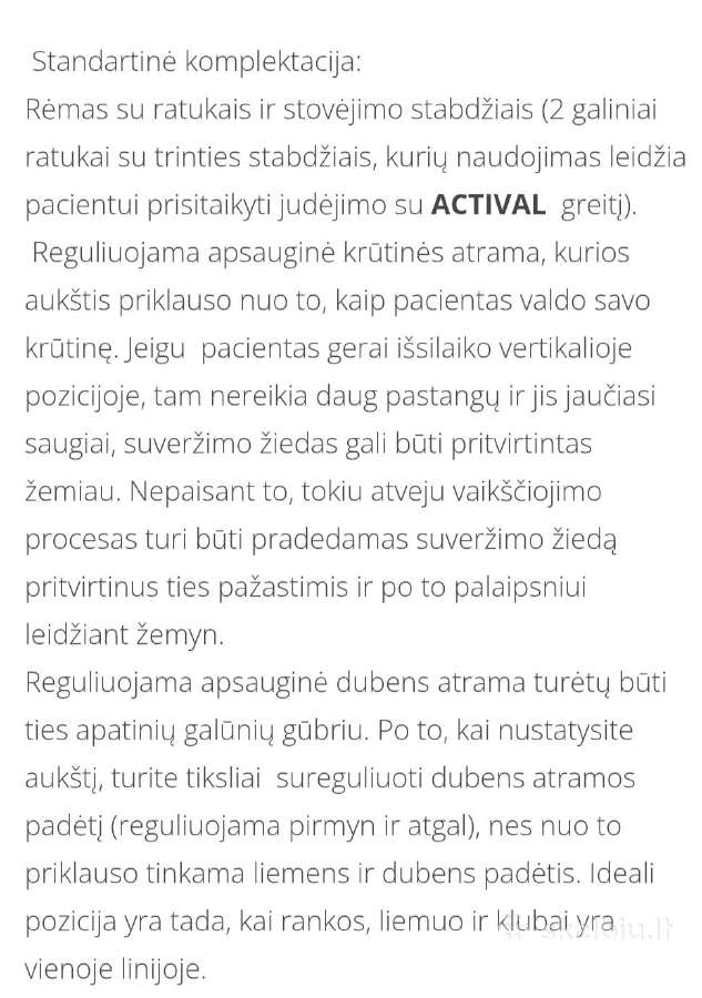 Vaikštynė Activall neįgaliesiems, reabilitacijai. - nuotraukos Nr. 4