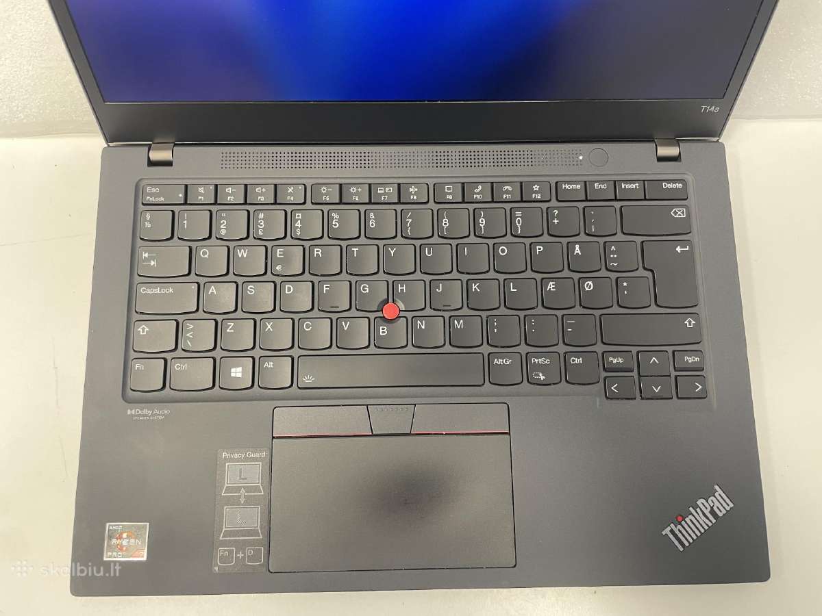 Lenovo Thinkpad T14s Gen2 R7p5850u 512gb SSD 32gb - nuotraukos Nr. 5
