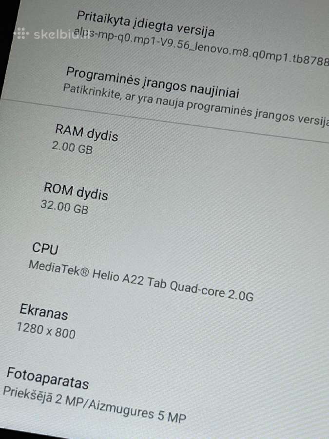 Lenovo Tab M8 (TB-8505f) + 3 mėn. garantija - nuotraukos Nr. 6