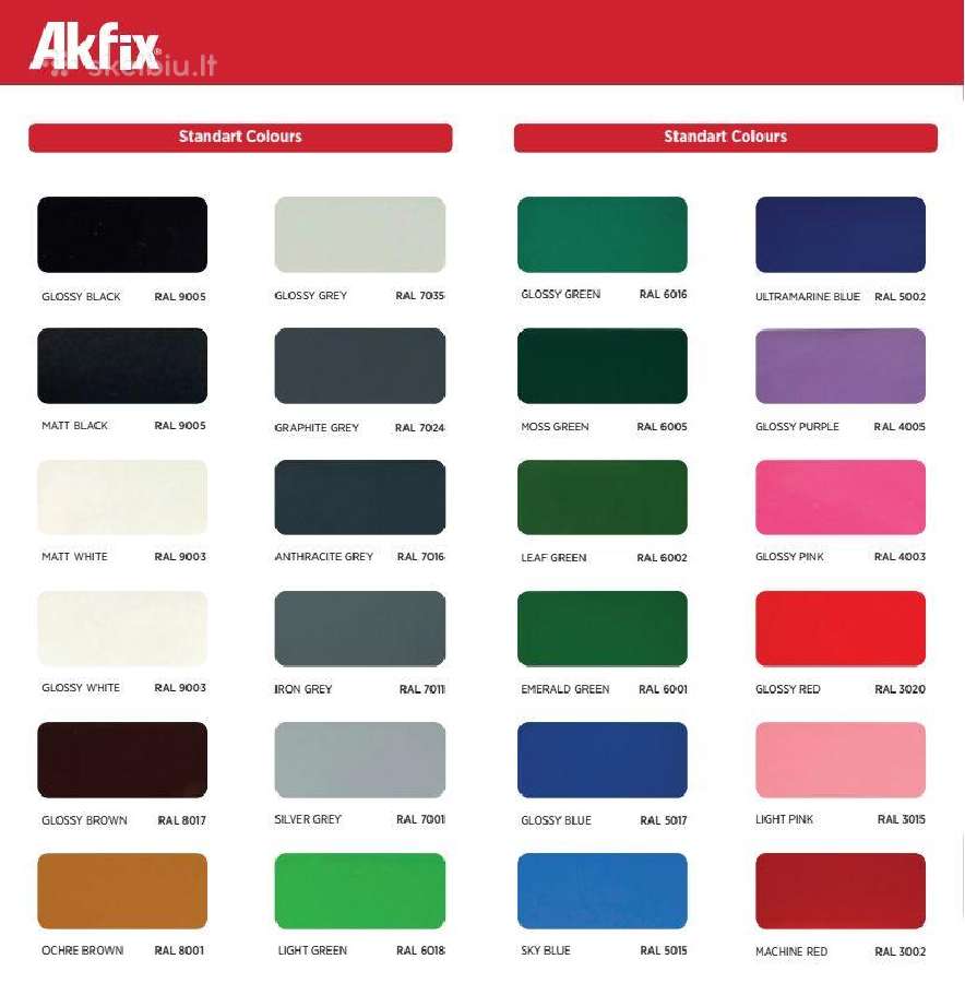 Purškiamieji dažai Akfix įvairiems paviršiams - nuotraukos Nr. 11