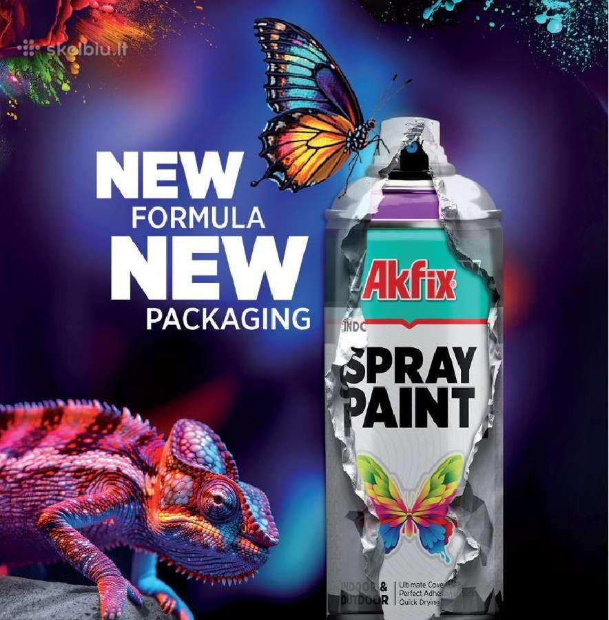 Purškiamieji dažai Akfix įvairiems paviršiams - nuotraukos Nr. 13