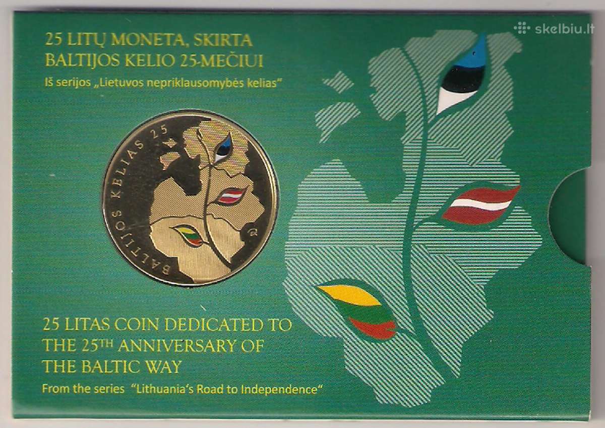 Baltijos kelias Lietuva 25 litų moneta 2014