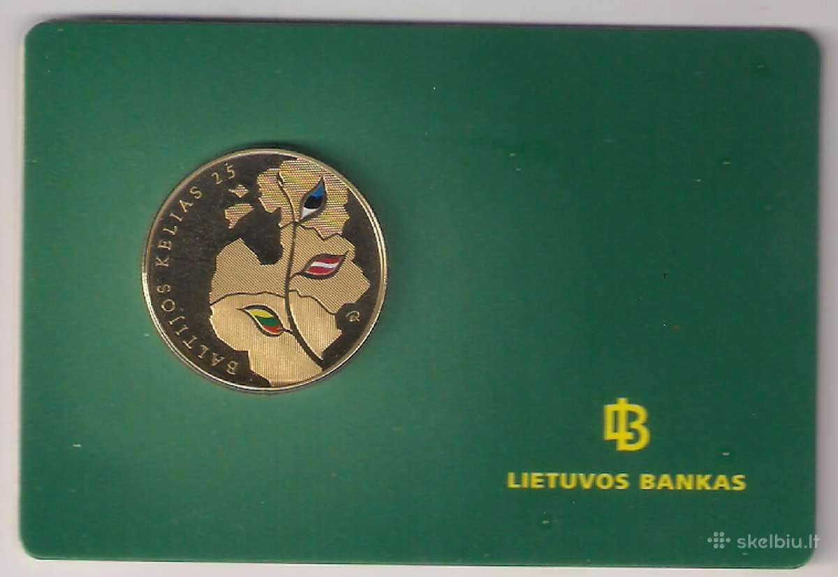 Baltijos kelias Lietuva 25 litų moneta 2014 - nuotraukos Nr. 3
