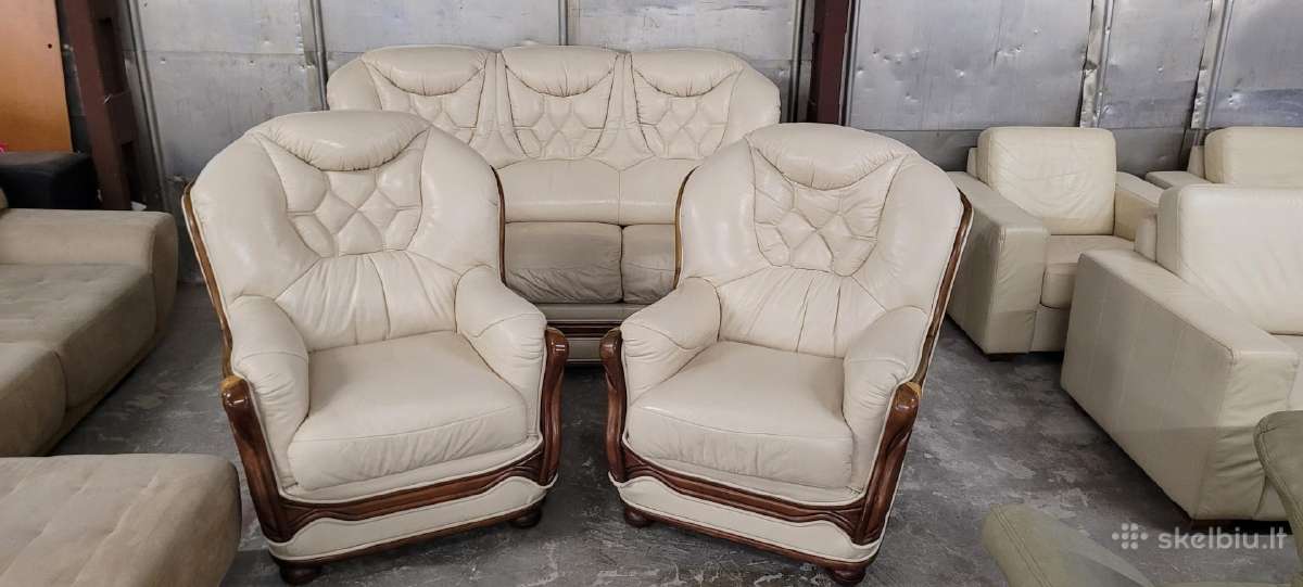 Sofa lova Odiniai Baldai komplektai kampai - nuotraukos Nr. 12