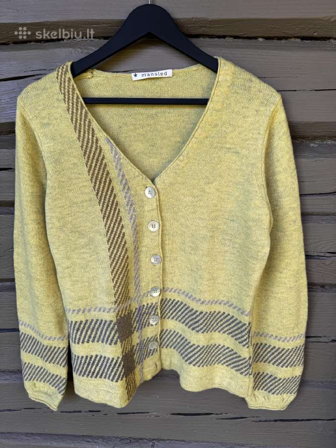 Vintažinis 100% vilnos Mansted kardiganas S/m d. - nuotraukos Nr. 3