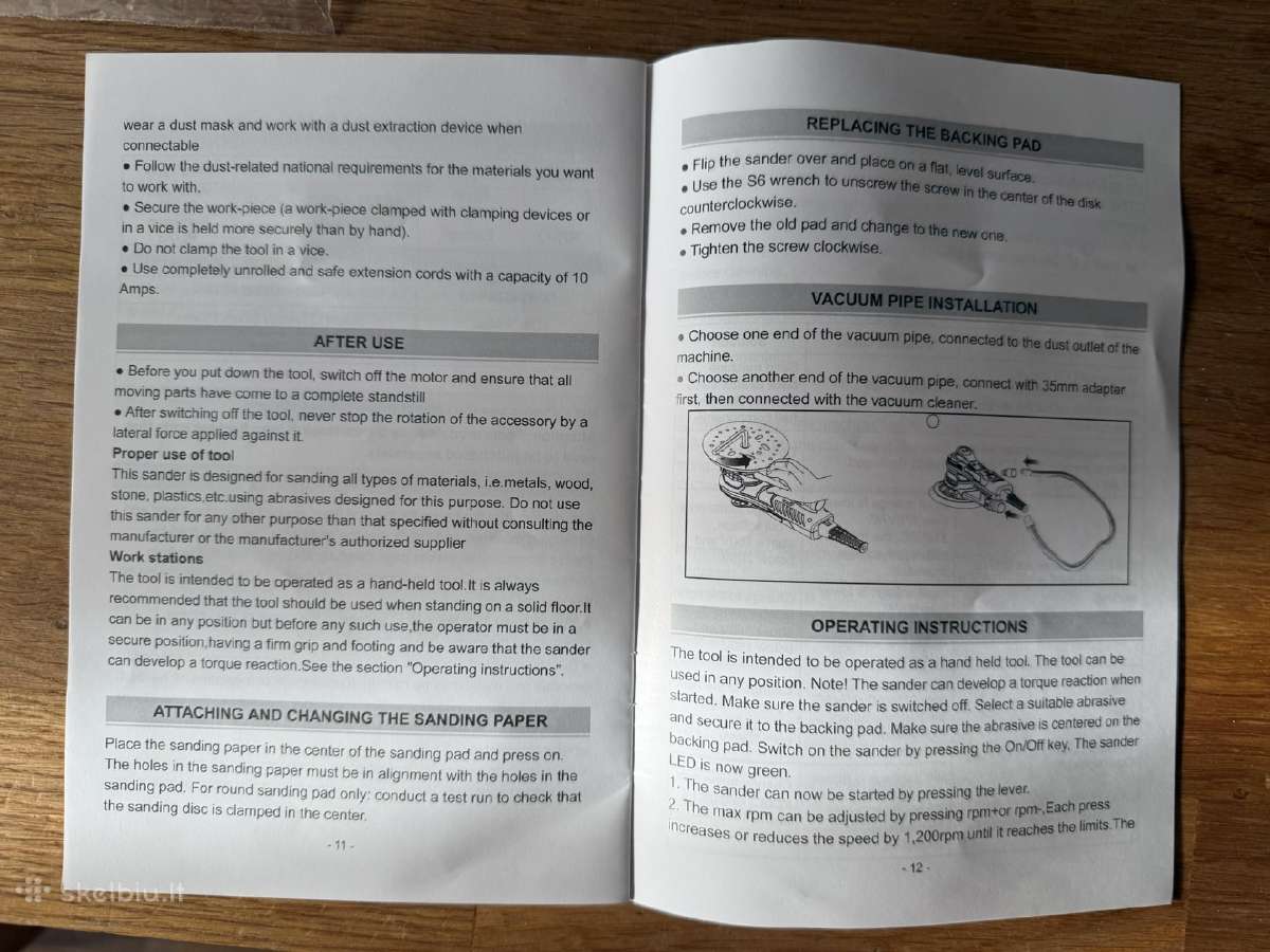 Ekscentrinis šlifuoklis , orbitinis - nuotraukos Nr. 7