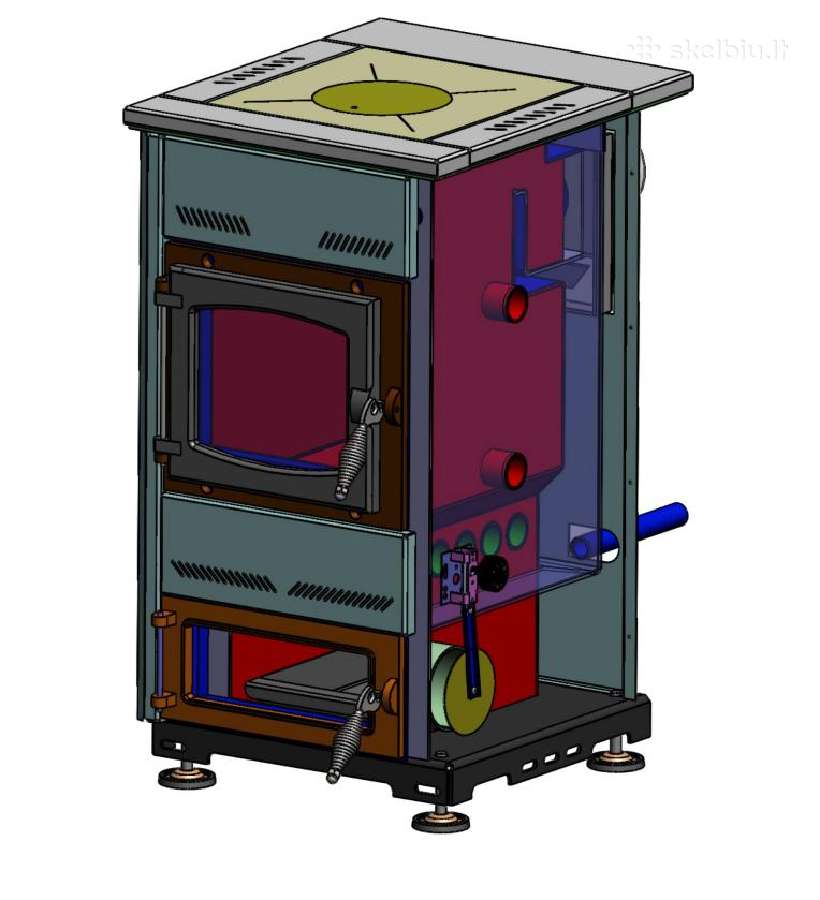 Krosnelė su vandens konturu boileris katilas 15kw - nuotraukos Nr. 3