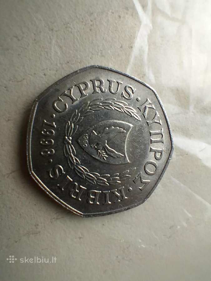 50 centų Kipro moneta Unc - nuotraukos Nr. 2